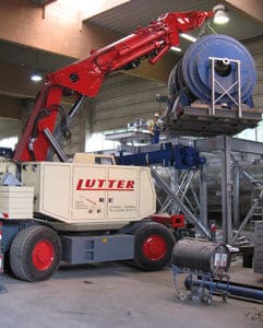 Lutter Spedition NRW - Betriebsumzüge - Maschinentransport - Logistik - Kranarbeiten mit Kompaktkran
