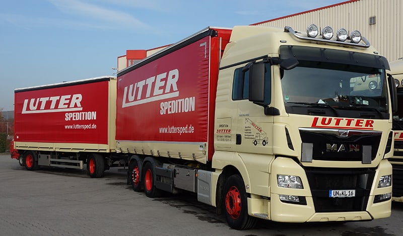 Lutter Spedition NRW - Betriebsumzüge - Maschinentransport - Logistik - LKW mit Anhänger